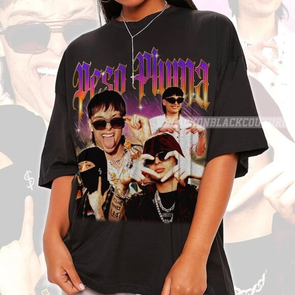 Peso Pluma World Tour 2023 Latin Music Fan Gift Graphic Concert T-shirt 79 - Picture 1 of 5